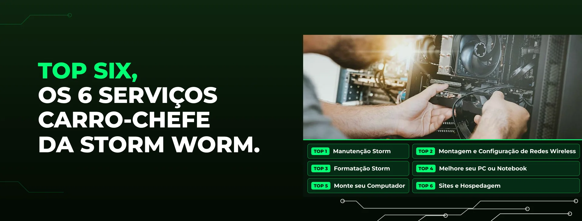 Top Six: os 6 serviços carro-chefe da Storm Worm, de Top 1 a Top 6
